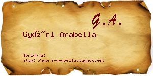 Győri Arabella névjegykártya